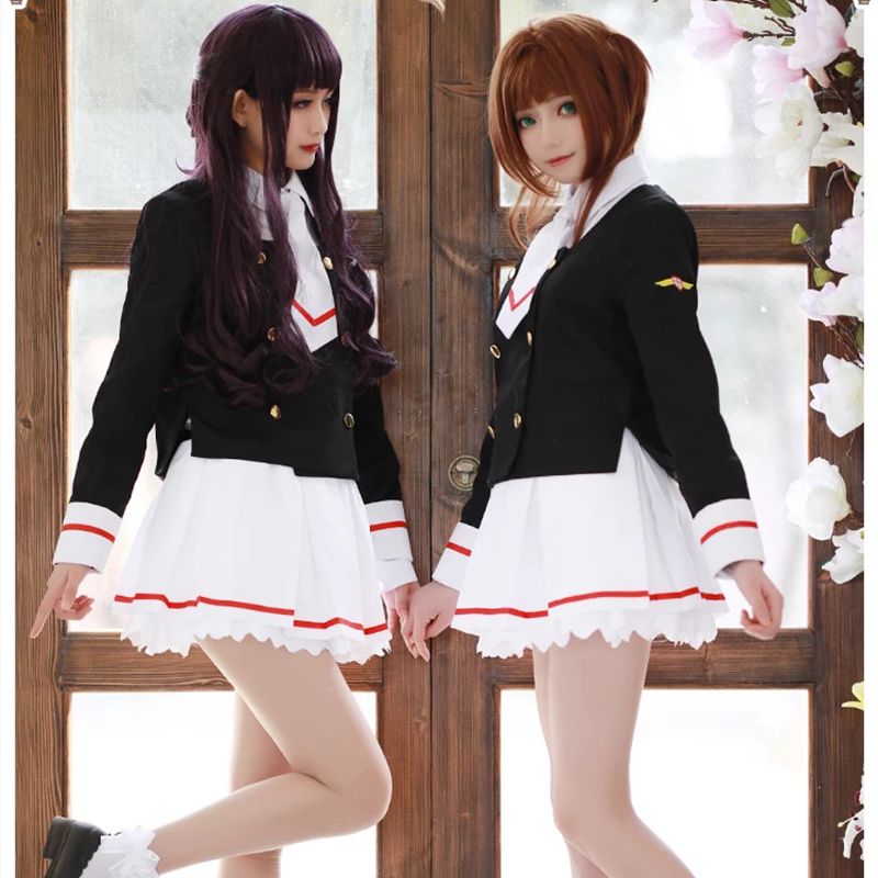Anime Cosplay Easy - ซากุระคิโนโมโตะคอสเพลย์ชุดนักเรียนซากุระ Daidouji Tomoyo ผู้หญิงเครื่องแต่งกายสําหรับ Halloween Carnival