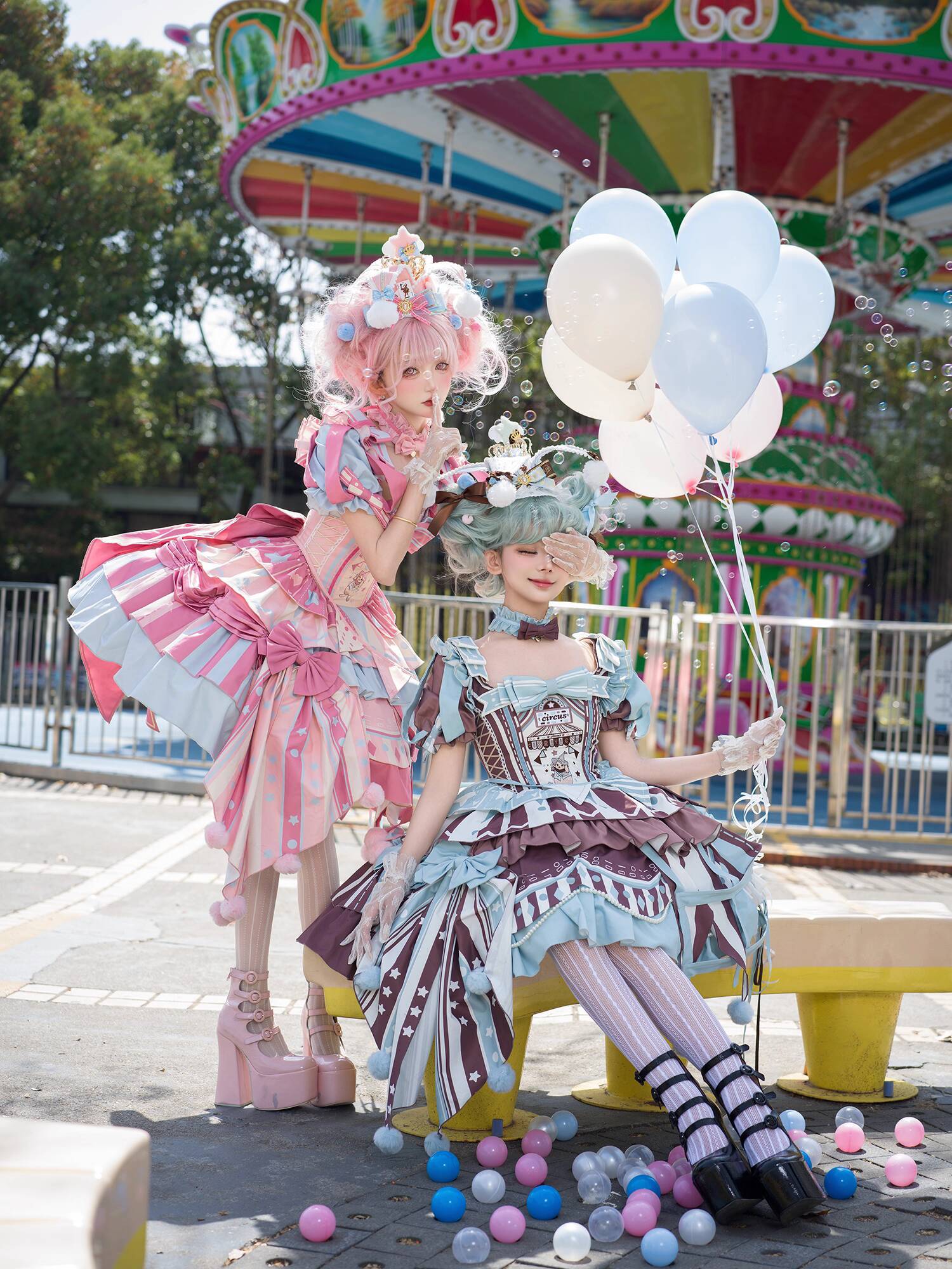 Anime Cosplay Lolita - ชุดกระโปรงโลลิต้าสไตล์ใหม่สำหรับงานคาร์นิวัล ฮาโลวีน คอสเพลย์ ละครสัตว์ นิทาน กระโปรง