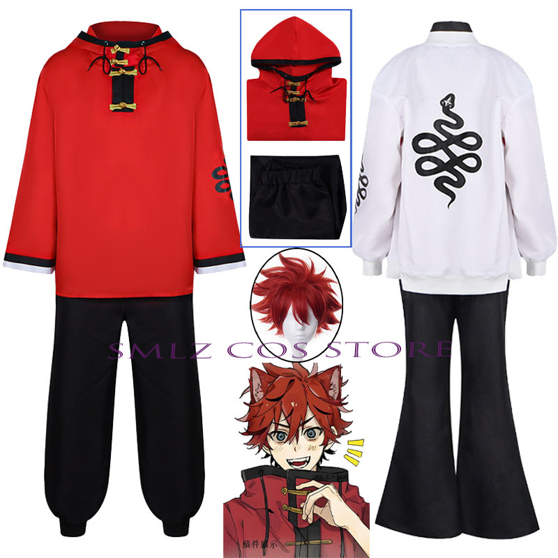 Anime Cosplay Swimsuit - ชุดคอสเพลย์อนิเมะ Alma ใหม่ล่าสุด ชุดการ์ตูน Gokurakugai เสื้อโค้ทสีแดง