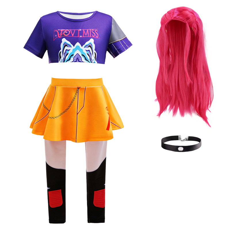 Anime Zoey Cosplay - ชุดเด็กผู้หญิง 3 ชิ้น สไตล์เกาหลี แนวฮิปฮอป สำหรับเล่นบทบาทสมมติ