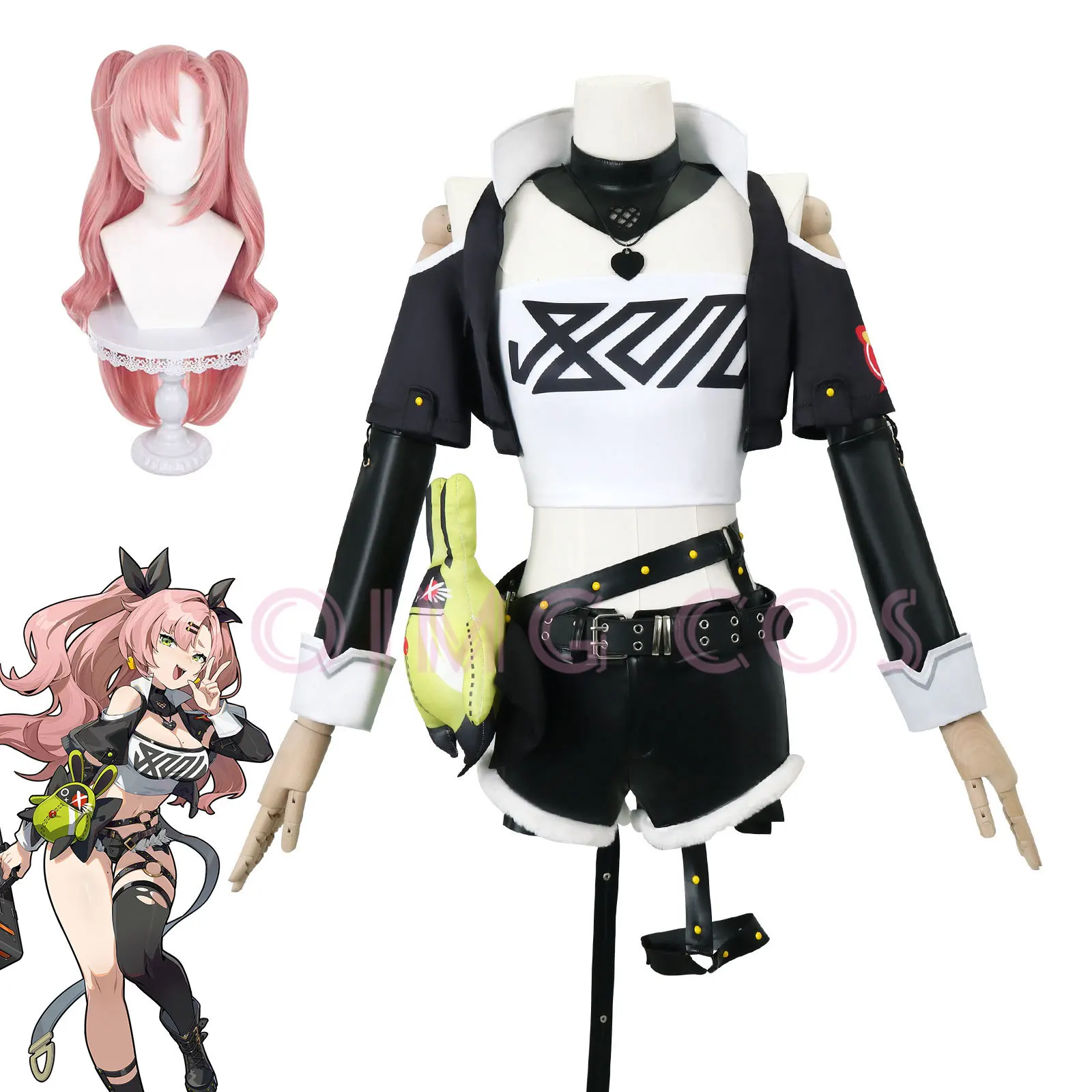 Cosplay Anime Female Characters - นิโคล เดมาลา เซนเลส โซน ซีโร่คอสเพลย์เครื่องแต่งกายวิกผมอะนิเมะฮาโลวีนเครื่องแต่งกายปาร์ตี้มาสเคอเรดผู้หญิงเกม