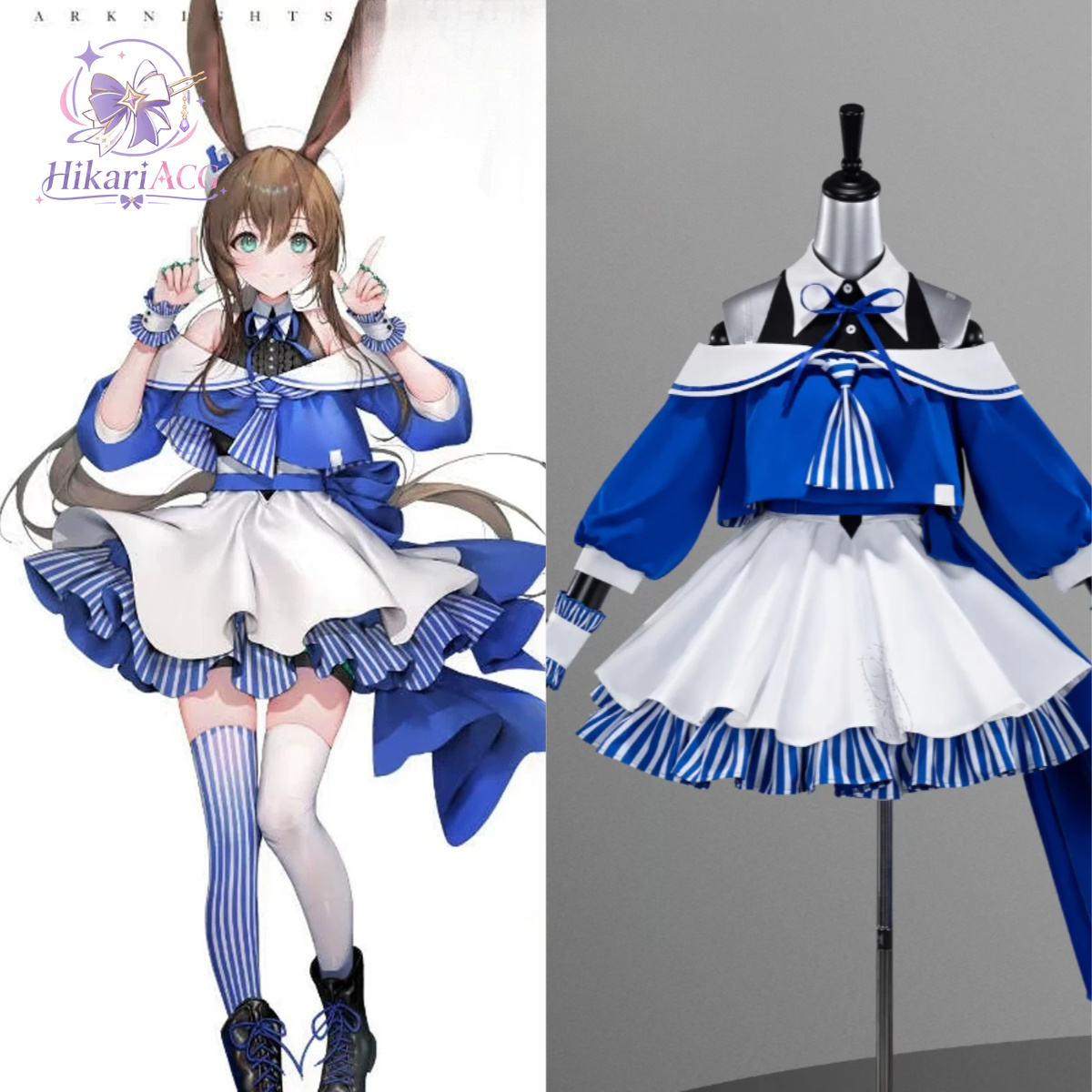 Anime Cosplay Outfits Female - ชุดคอสเพลย์เกมอนิเมะ Arknights ร่วมกับ Amiya Lawson ชุดคอสเพลย์ครบเซ็ตสำหรับผู้หญิง