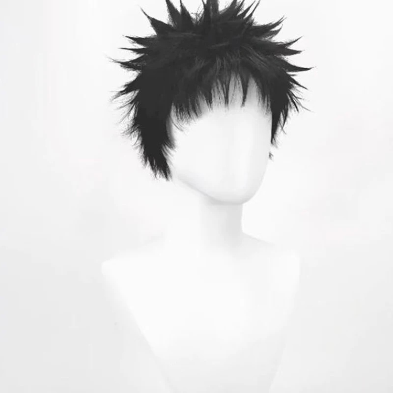 Anime Cosplay Obito - ชุดพรีเมียม HOKAGE NINJA Uchiha Obito คอสเพลย์ผมสั้นตรงสังเคราะห์
