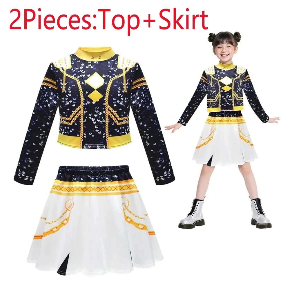 Anime Zoey Cosplay - ชุดคอสเพลย์ตัวละครจากภาพยนตร์เกาหลี ชุดกลุ่มสาวน้อย ชุดเด็ก ชุดแสดงบนเวที ชุดฮาโลวีน ชุดนักรบ
