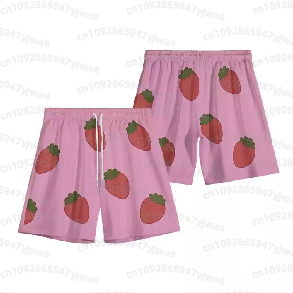 กางเกงขาสั้นสีชมพูลายสตรอว์เบอ - Anime Cosplay Swimsuit บทวิจารณ์และราคา