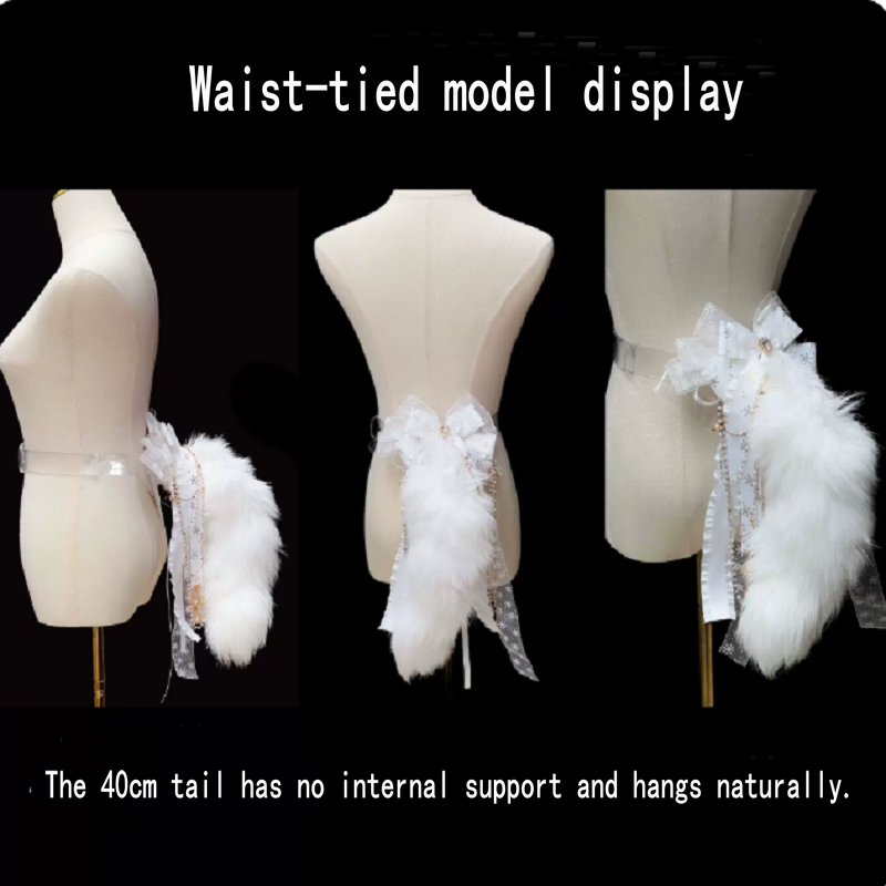 หางขนสุนัขจิ้งจอกแท้สีขาวสุดหร - Anime Cosplay Real บทวิจารณ์และราคา